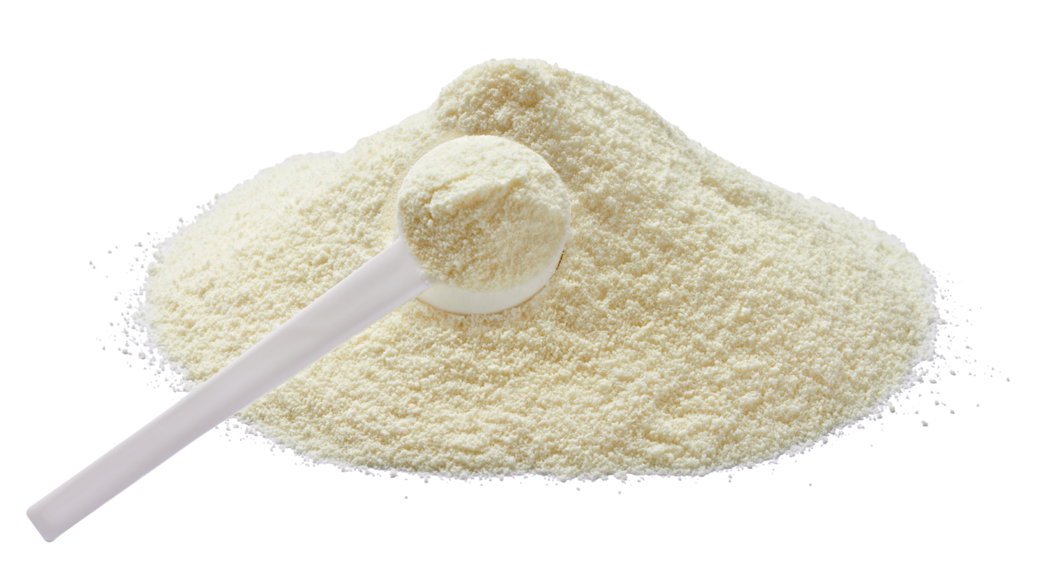 Dry blends, milk powders, and instant formulations